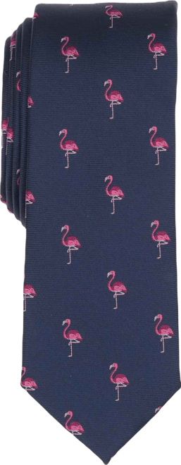 Men's Standing Flamingo Solid Tie, Macy's Exclusive