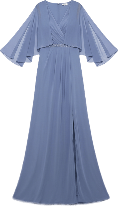 Women's Embellished Surplice Neck Ball Gown