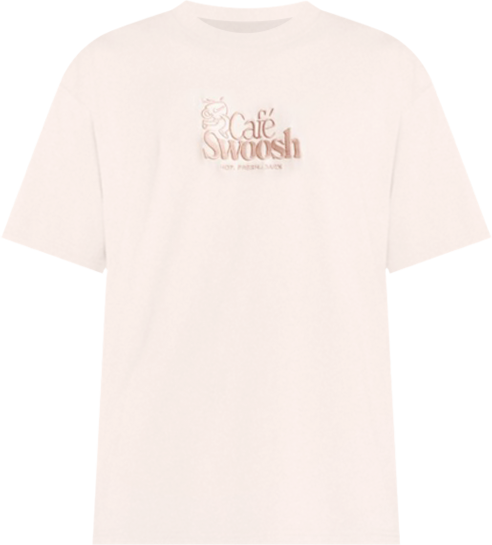 Men's Cafe Swoosh Print Crewneck T-Shirt