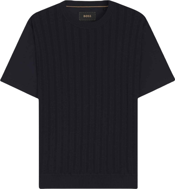 Boss by  Men's Cotton-Silk Cable-Knit T-Shirt