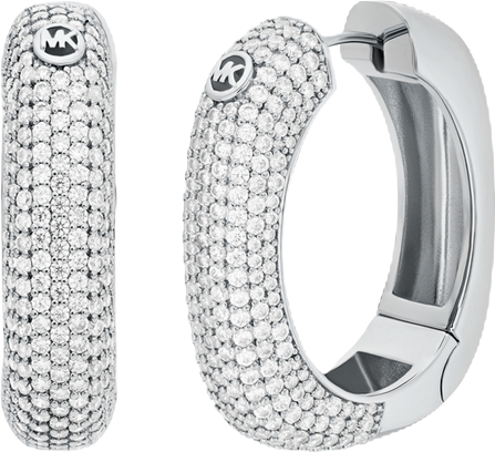 Metallic Muse Silver-Tone Brass Hoop Earrings