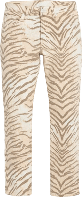 Women's Good Vintage-Inspired Straight Tiger Print Jeans