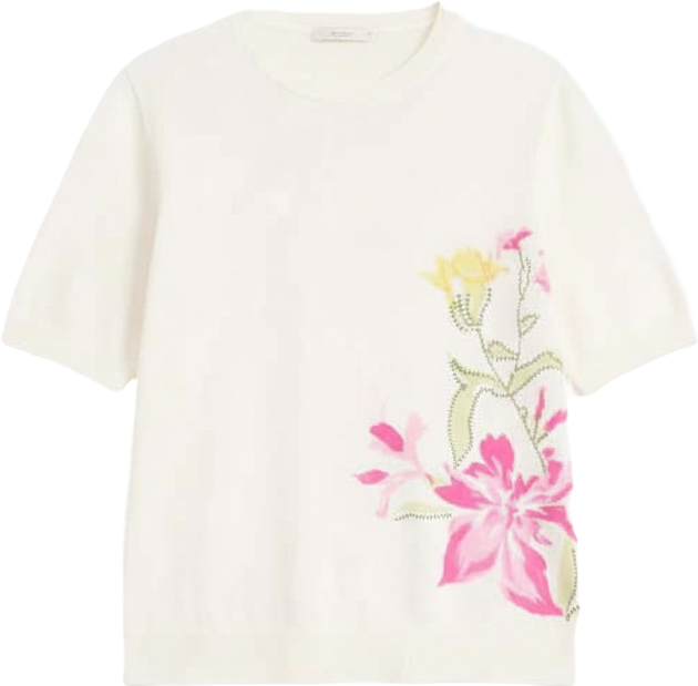 Plus Size Printed Crew Neck Blouse