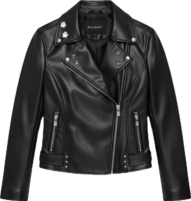 Women's Logo Pin Asymmetrical Moto Jacket