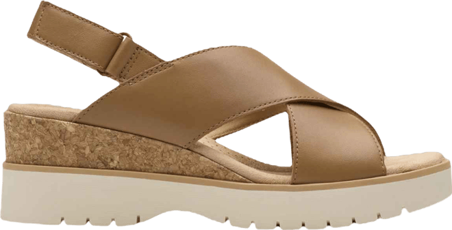 Women's Diaz Cross Round Toe Wedge Sandals
