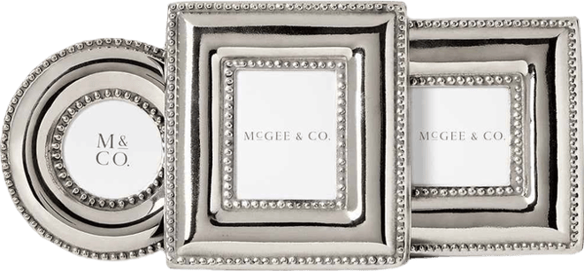 Silver Bead Mini Frames (Set of 3)