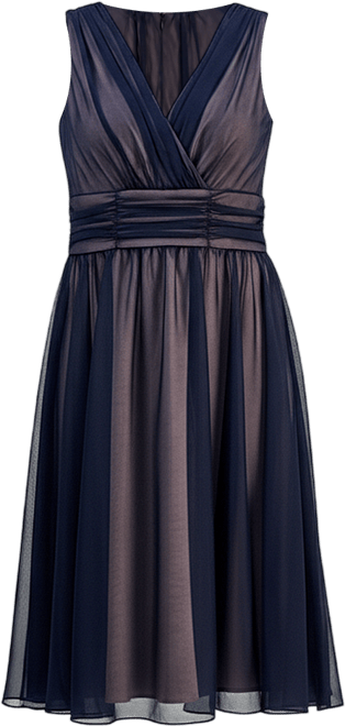 Petite Sleeveless Chiffon Midi Dress