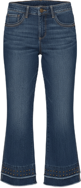 Petite "Ab" Solution Kick Flare Mid Rise Jeans