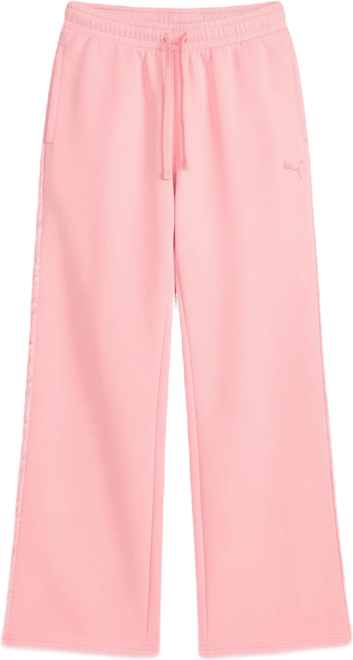 Women's Lace Detail Wide Leg Mid Rise Pants