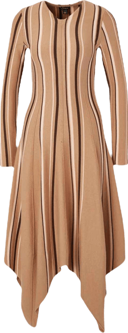 Women's Asymmetric Hem Knit Midi Dress