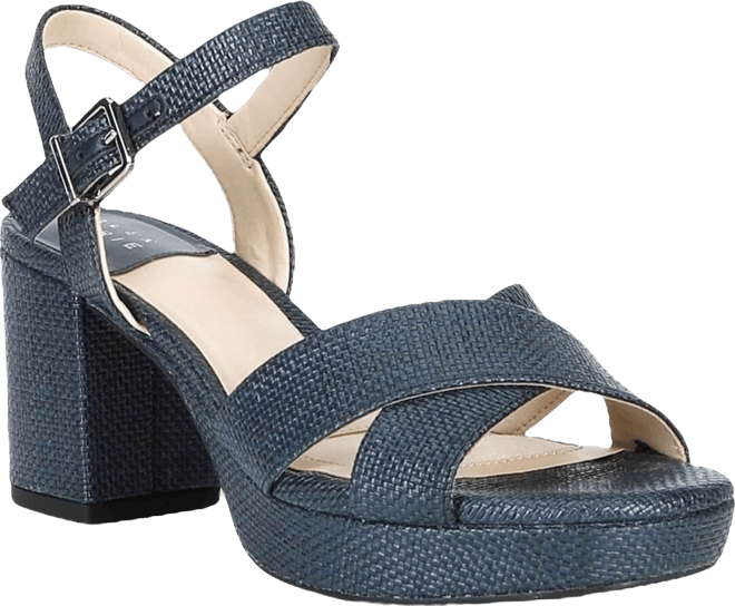 Alex Marie Anette Raffia Cross Band Platform Sandals | Dillard's