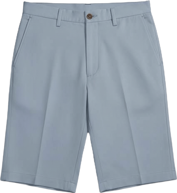 Men's No Iron 9" Comfort Waist Plain Front Chino Short