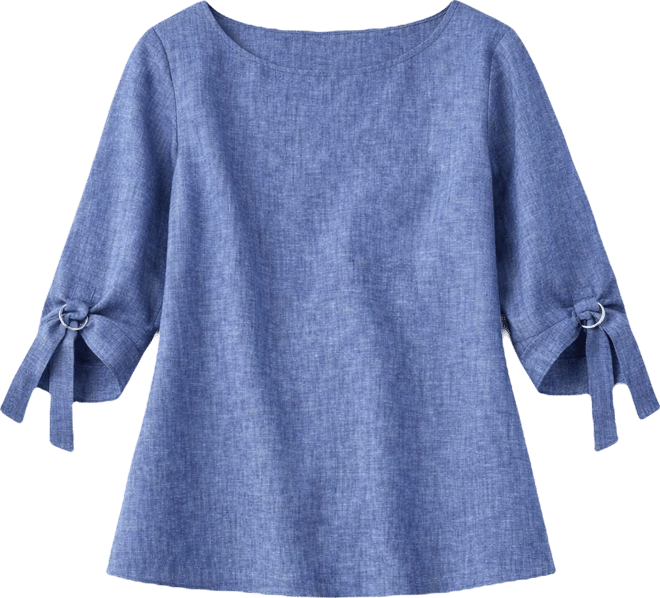 Women's 100% Linen D-Ring Top, Created for Macy's