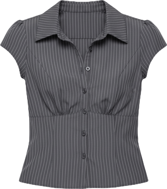 Women's Juney Pinstripe Tailored Button Up Shirt