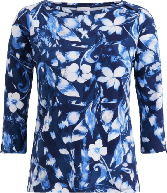 Women's Pima Cotton 3/4-Sleeve Boat-neck Top, Macy's Exclusive