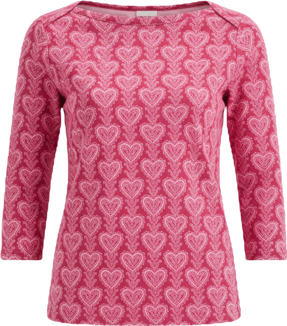 Petite Pima Trailing Hearts Top, Macy's Exclusive