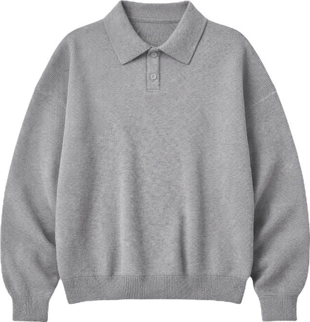 Womens Lorie Oversized Knit Polo Sweater