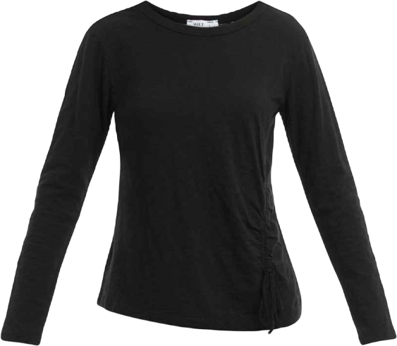 Women's Long Sleeve Ruched Side Tee