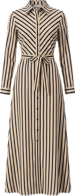 Women's Long Striped Shirt Dress