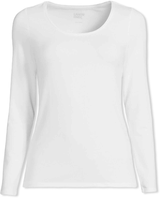 Women's Lightweight Jersey Skimming Long Sleeve Scoop Neck T-shirt