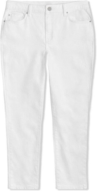 Plus Size Curve Enhancing Five Pocket Slim Leg Jeans