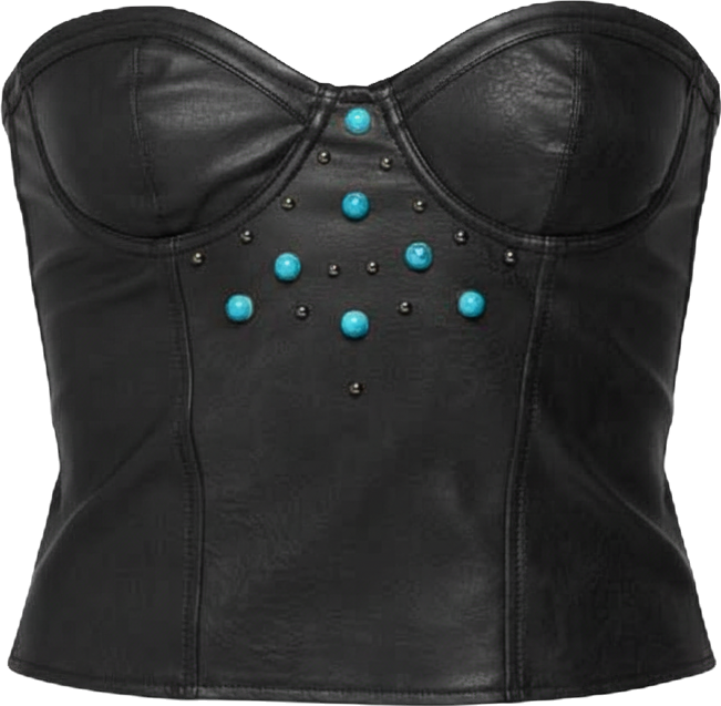 Women's Jessica Cupped Faux Leather Strapless Top