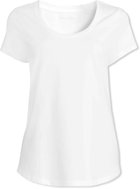 Women's Short Sleeve Lightweight Jersey Scoop Neck T-shirt