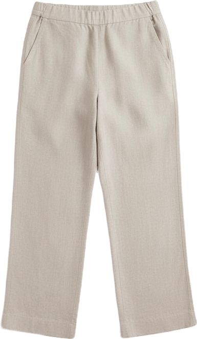 Women's 100% Linen Solid Cropped Pull-On Pants, Created for Macy's