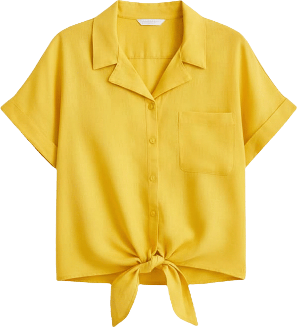 Women's 100% Linen Tie-Front Shirt, Created for Macy's