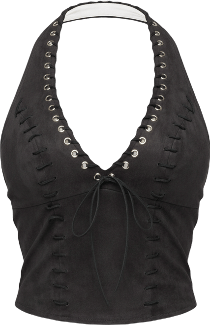 Women's Sloane Faux Suede Halter Top