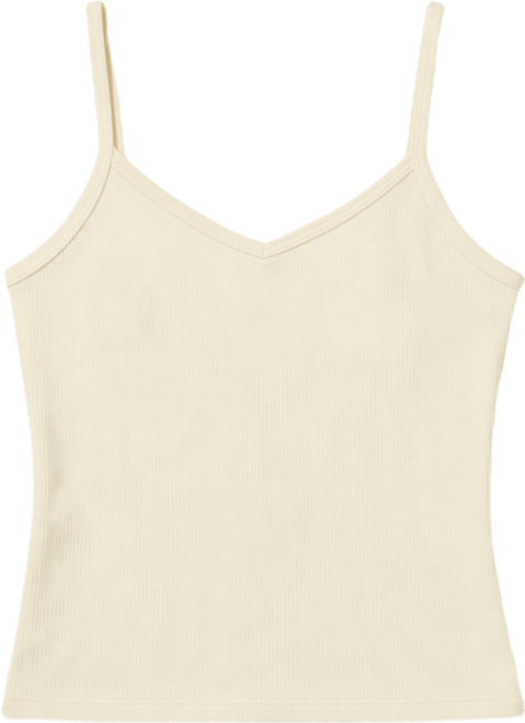 Womens Aspyn V Neck Ribbed Tank Top