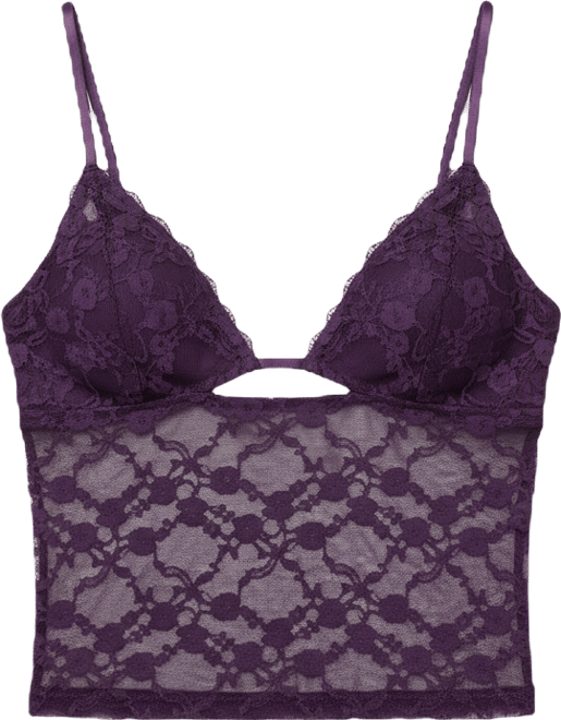 Womens Sheer Lace Cut Out Tank Top