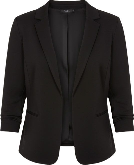 Plus Size Kiss-Front 3/4-Sleeve Blazer, Macy's Exclusive