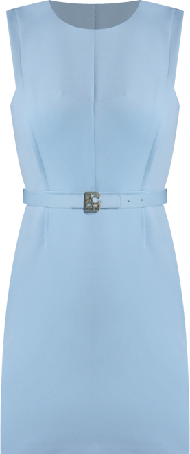 Women's Belted Crewneck Mini Dress