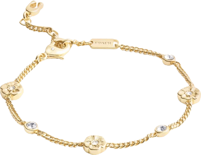Faux Stone Signature Tea Rose Strand Bracelet