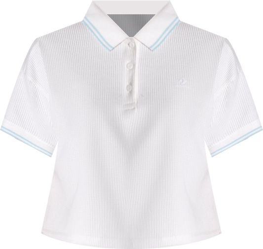 Women's Cropped Waffle Polo