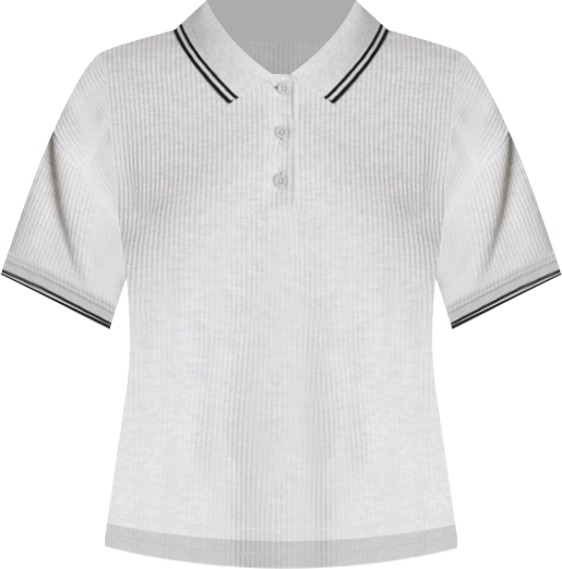 Women's Cropped Waffle Polo