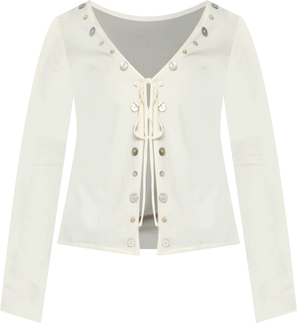 Women's Jesy Iridescent Split Front Knit Cardigan