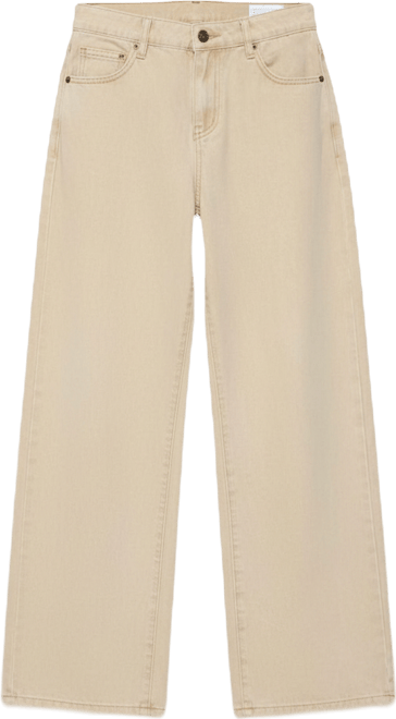 Women's Buttoned Belt Low Rise Baggy Jeans