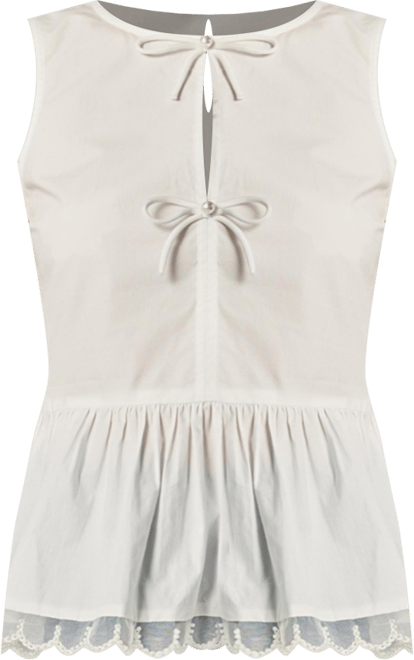 Women's Pearl Scallop Round New Top