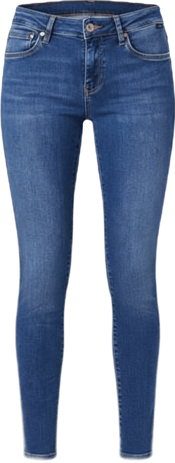 Women's Alexa Mid Rise Skinny in Mid Supersoft Denim