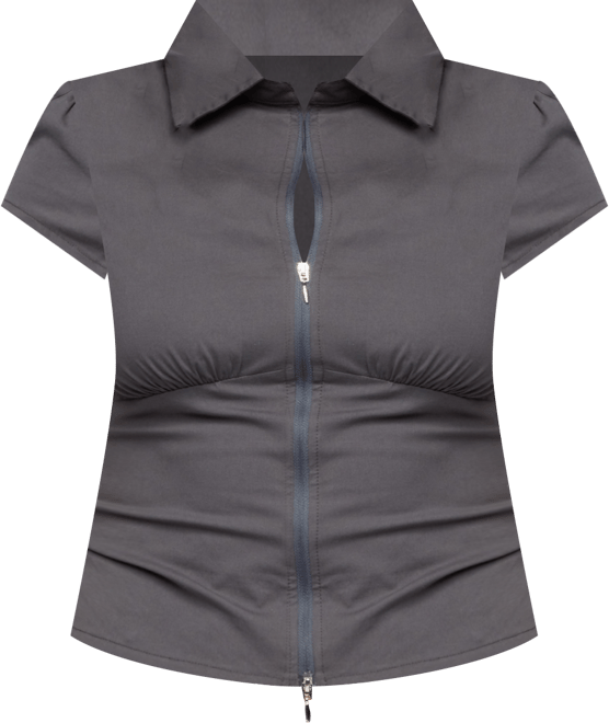 Women's Brylee Zip Up Short Sleeve Shirt