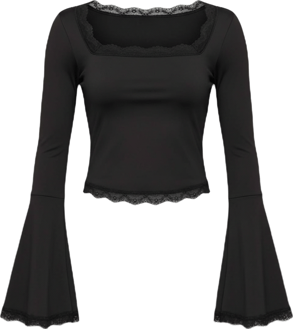 Women's Kailin Lacey Flared Sleeve Top