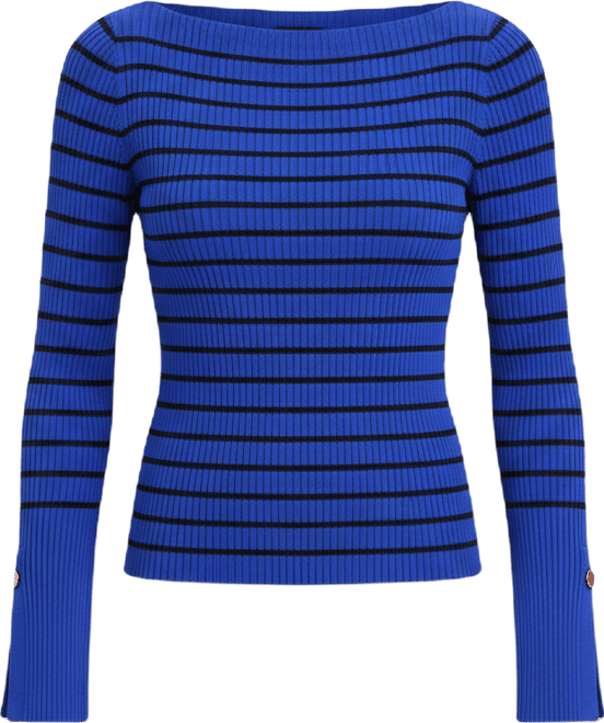 Women's Long Sleeve Boat Neck Rib-Knit Sweater, Macy's Exclusive