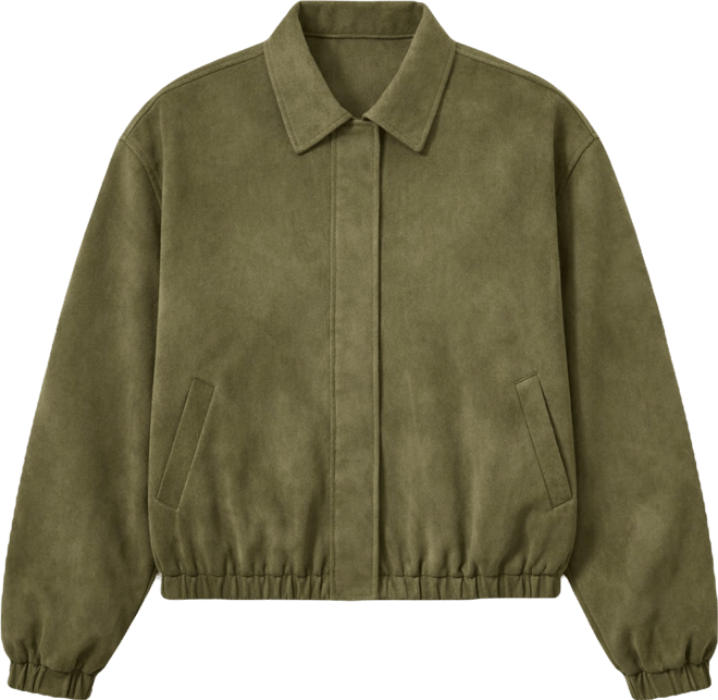 Women's Faux Suede Bomber Jacket