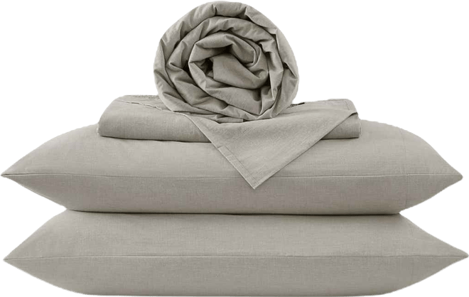 Dusted Denim Cvc 200 Thread Count 4-Pc. Sheet Set, King