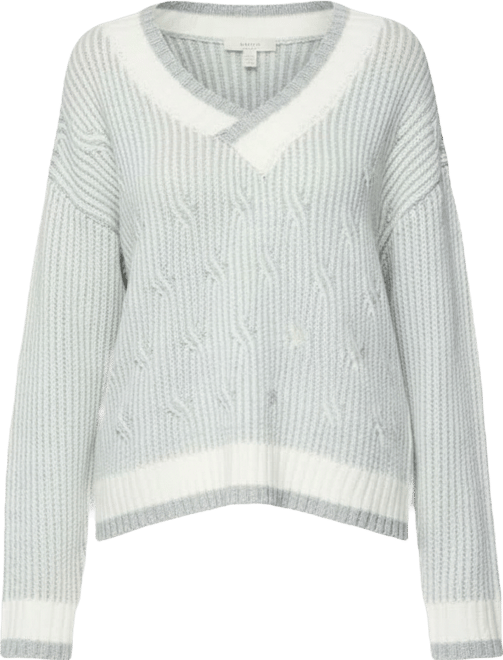 Women's Lila V Neck Cable Knit Sweater