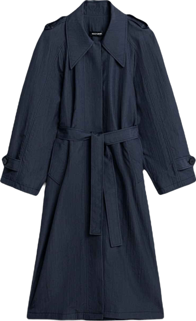 Women's Single-Breasted Cotton Trench Coat