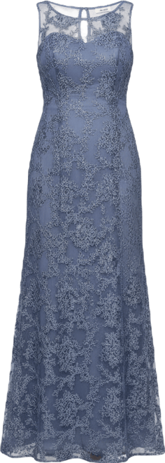 Alex Evenings Women's Long Embroidered Sleeveless Dress - Macy's
