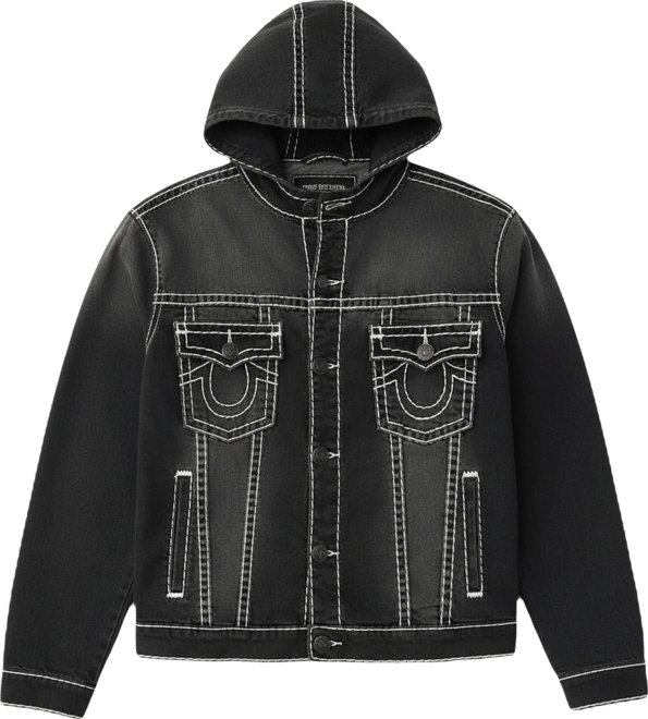 Men's Hooded Denim Jacket